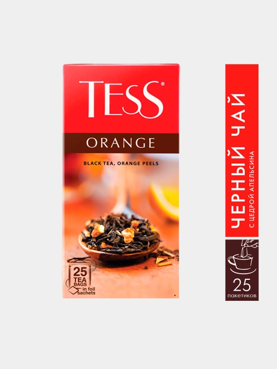 Qora choy Tess Orange, 1.5 g * 25 dona