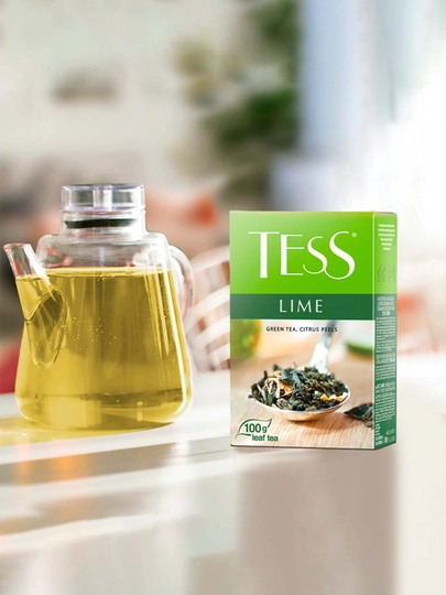 Чай листовой, зеленый, Tess Lime, 100 г, 15 шт — NIVEA-GRE0040