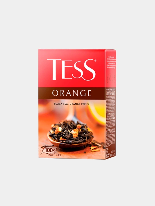 Qora choy Tess Orange, bargli, 100 gr