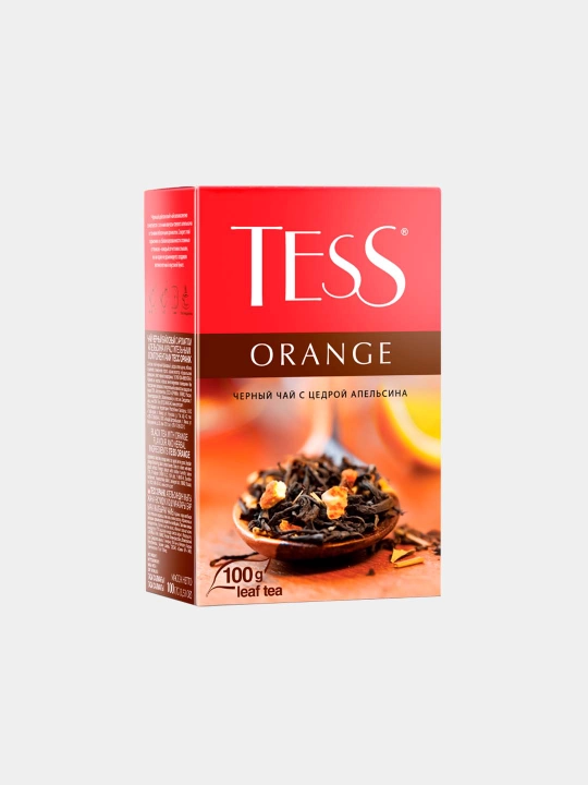 Qora choy Tess Orange, bargli, 100 gr