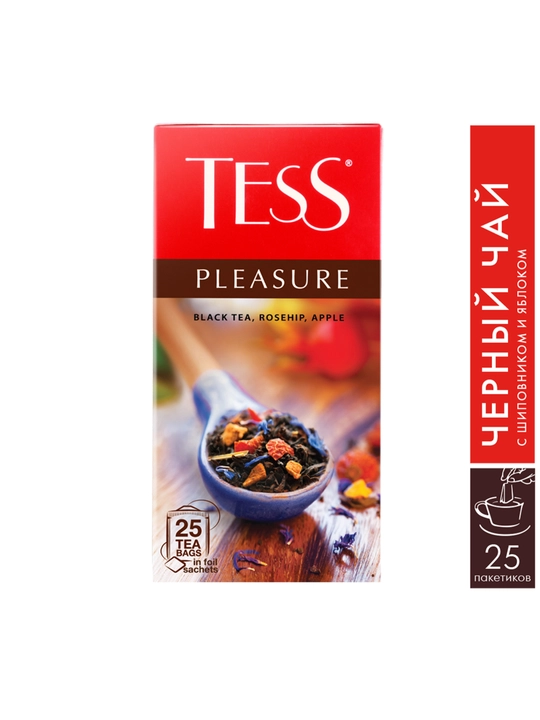 Чёрный чай Tess Pleasure, 1.5 г * 25 штук
