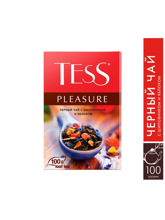Qora choy Tess Pleasure bargli, 100 gr