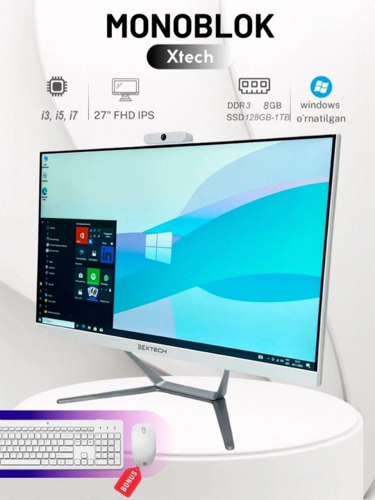 Monoblok Xtech, 27 dyum, i3-2100 i5-3470 i7-3770, 8GB-16GB, SSD128, SSD256,SSD512GB,SSD1TB