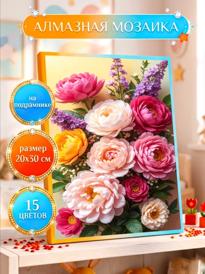 Алмазная мозаика Skystore "Разное" холст на подрамнике, 20 х 30 см — SKYST0R-АЛМ2030ДВА-ГОЛУБ
