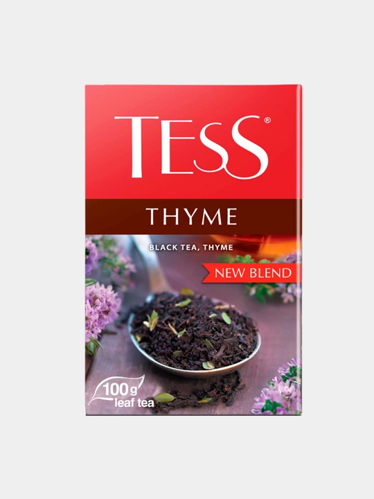Qora choy Tess Thyme, bargli, 100 g