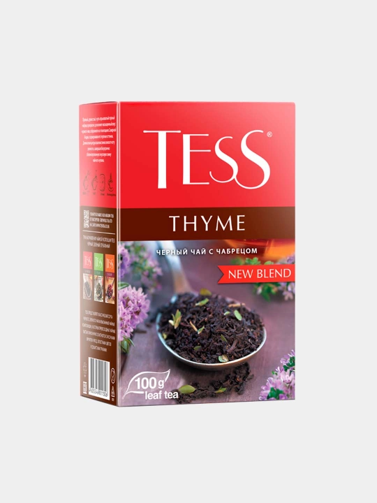 Qora choy Tess Thyme, bargli, 100 g