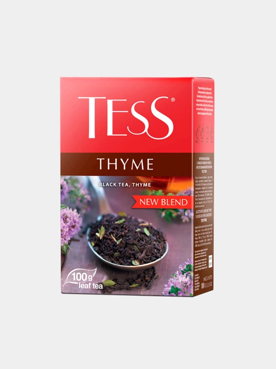 Qora choy Tess Thyme, bargli, 100 g