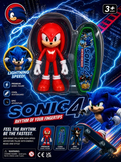 Соник фигурки 1шт и 3шт в коробке 12см — AII-SONIC12SM-КРАСН