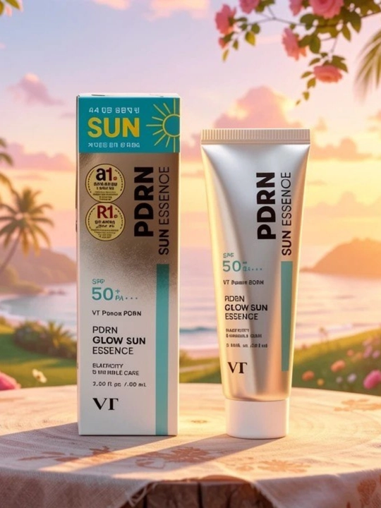 VГ PDRN Glow Sun Essence — Quyoshdan himoya va yoshartiruvchi essensiya, SPF50+, 50ml