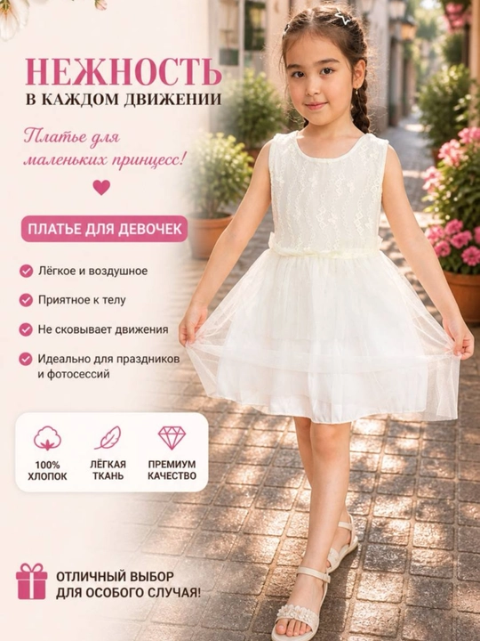 Qizlar uchun yozgi ko‘ylak - 
