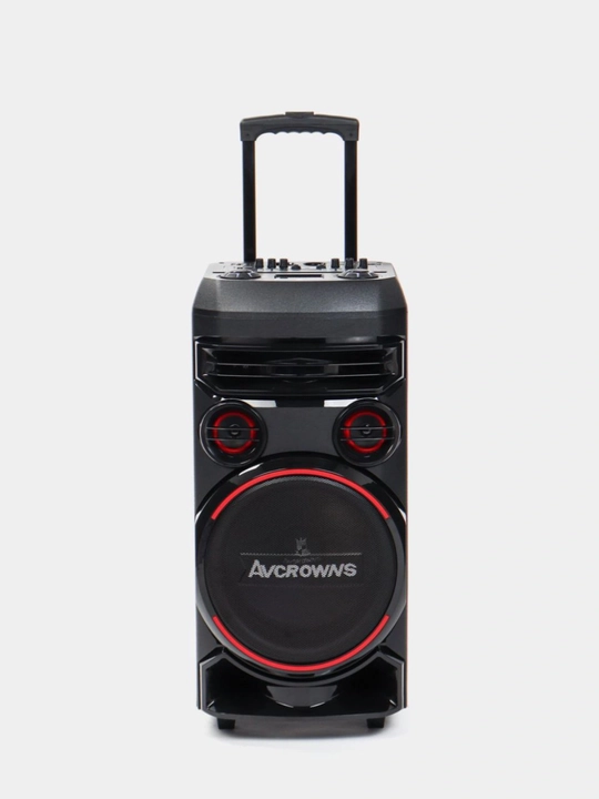 Katta simsiz kolonka AVCROWNS, 2 ta mikrofonli karaoke, bluetooth karnay, portativ kalonka
