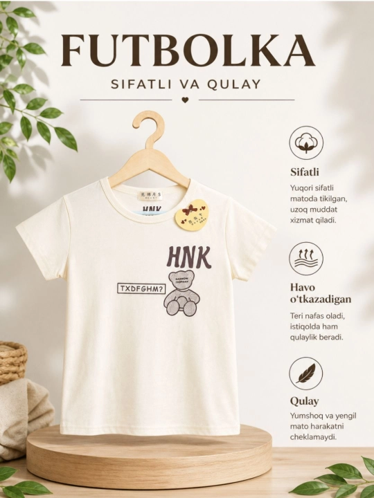 O'g'il bolalar futbolkasi,yozgi futbolka, kichkintoylar futbolkasi - 