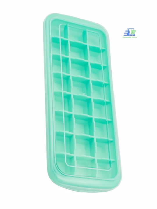 Форма для льда, силиконовая, 24 ячейки, с крышкой, кубики 