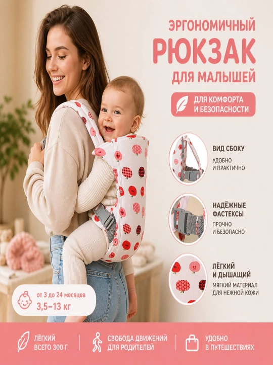 Chaqaloqlar uchun ergonomik chaqaloq tashuvchi ryukzak