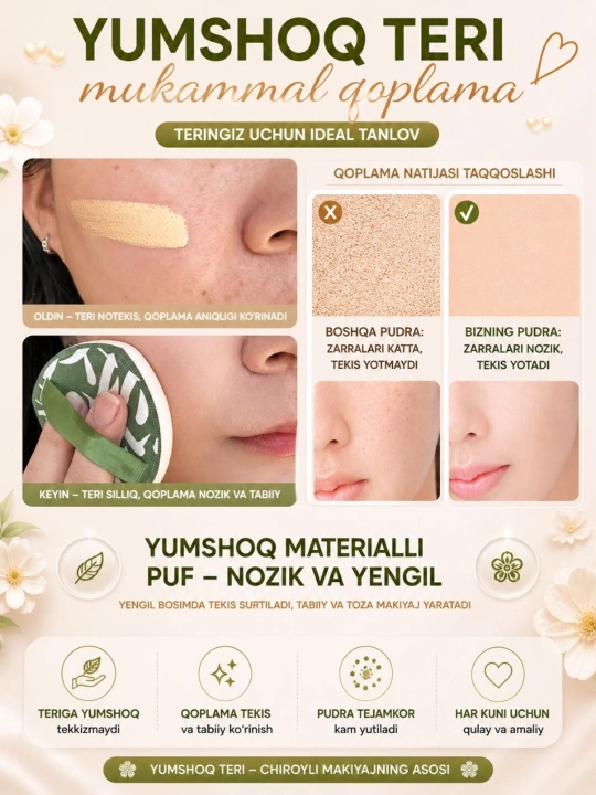 Спонж для макияжа, мягкая косметическая губка для тонального крема и пудры
