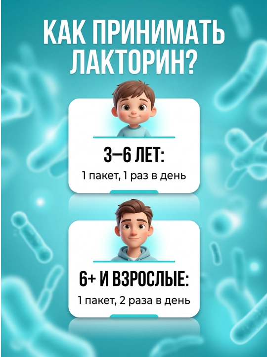 Laktorin probiyotik sache ichak mikroflora va hazm uchun №10
