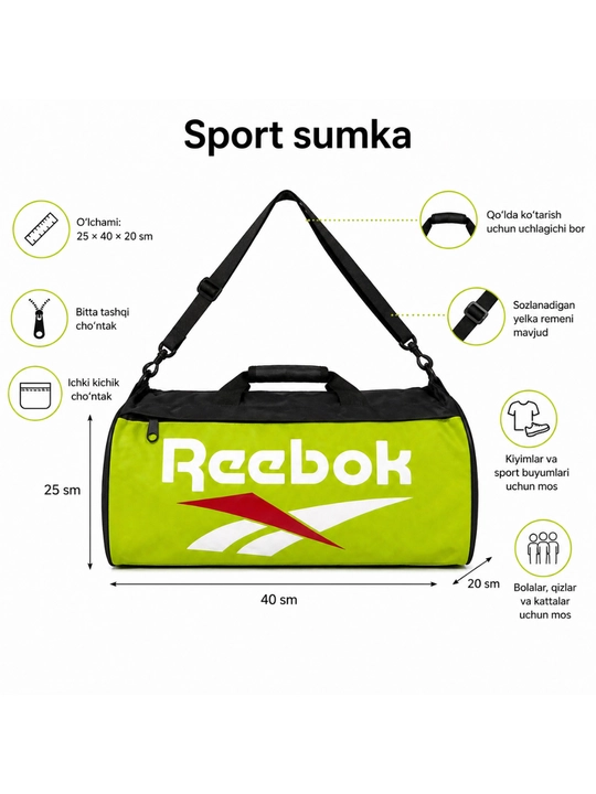 Sport va yo'l sumkasi, fitnes va mashg'ulotlar uchun, erkaklar va ayollar sumkasi, yelka