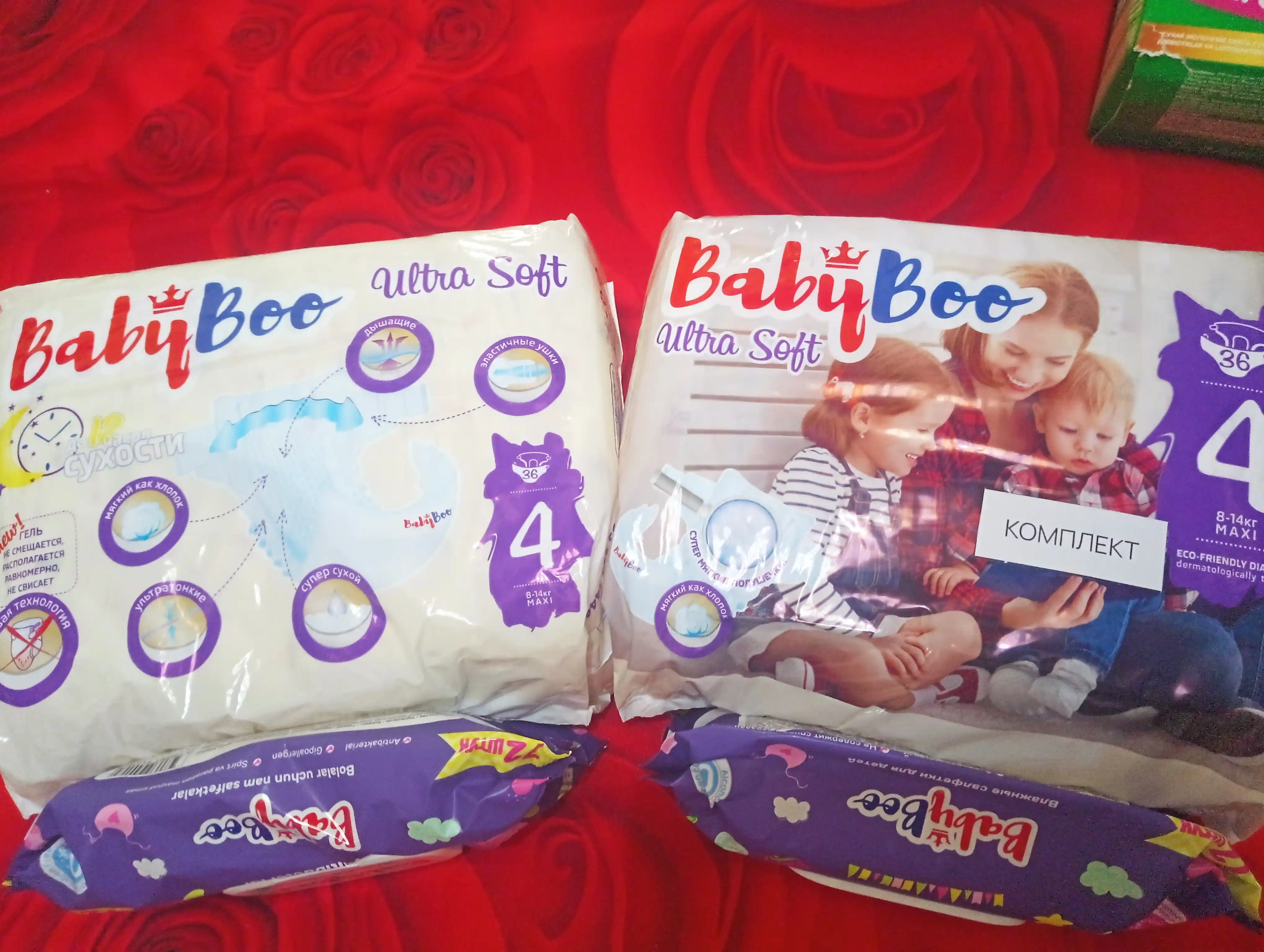 Детские подгузники BabyBoo Ultra Soft 4, 8-14 кг, 36 шт