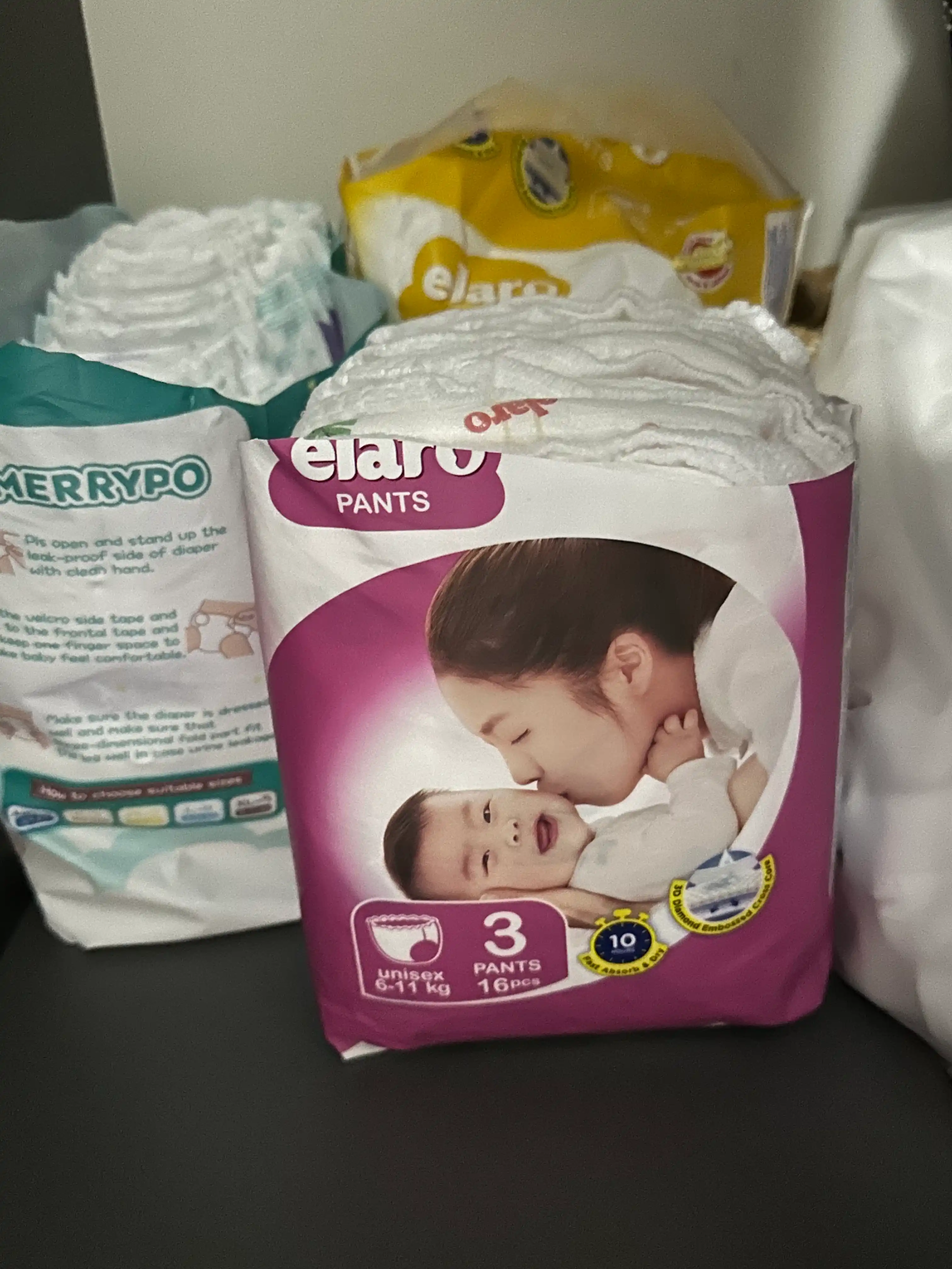 Elaro PANTS ichki ishton tagliklari, bir martalik bolalar tagliklari, xavfsiz himoya