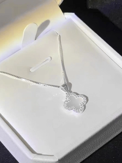 Женская цепочка в стиле Van Cleef, Нержавеющая сталь — 1122232-XIANGLIAN05-БЕЛЫЙ