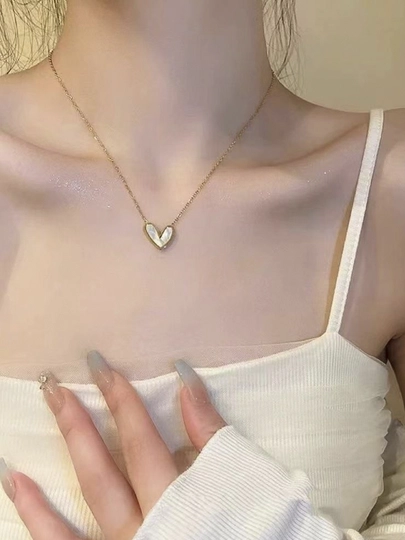 Женская цепочка в стиле Van Cleef, Нержавеющая сталь — 1122232-XIANGLIAN05-ПЕСОЧ