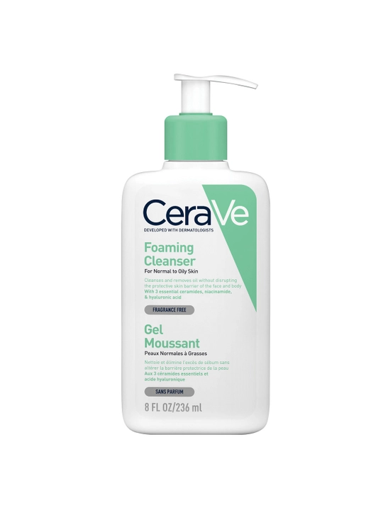 CeraVe normal va yog‘li teri uchun tozalovchi gel 236ml