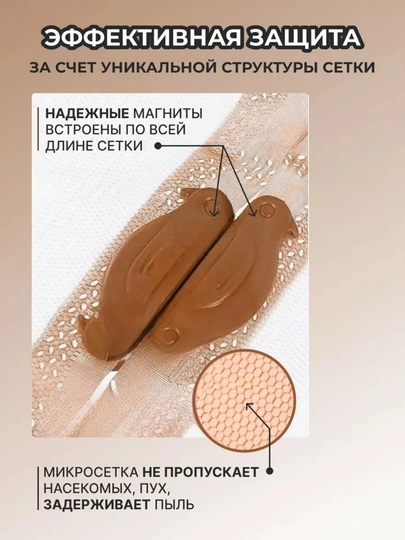 Chang va hasharotlardan himoya, eshik uchun magnitli chivin to‘ri 110x210,120x210