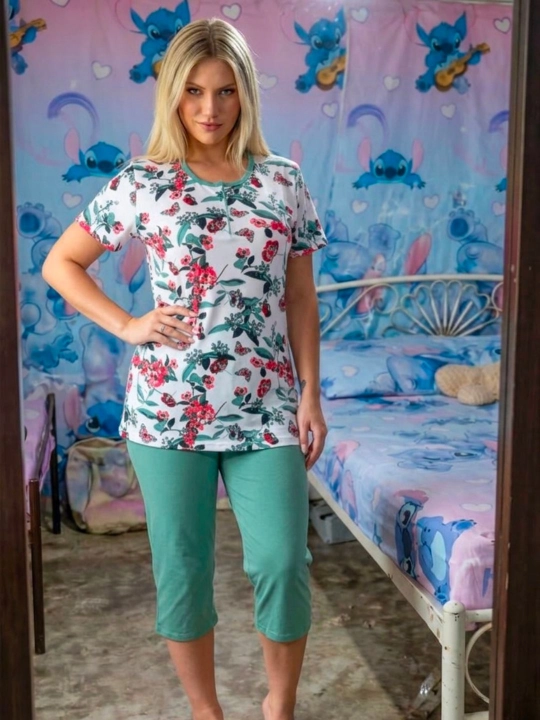 Uy kiyimi, pijama, kalta yengli