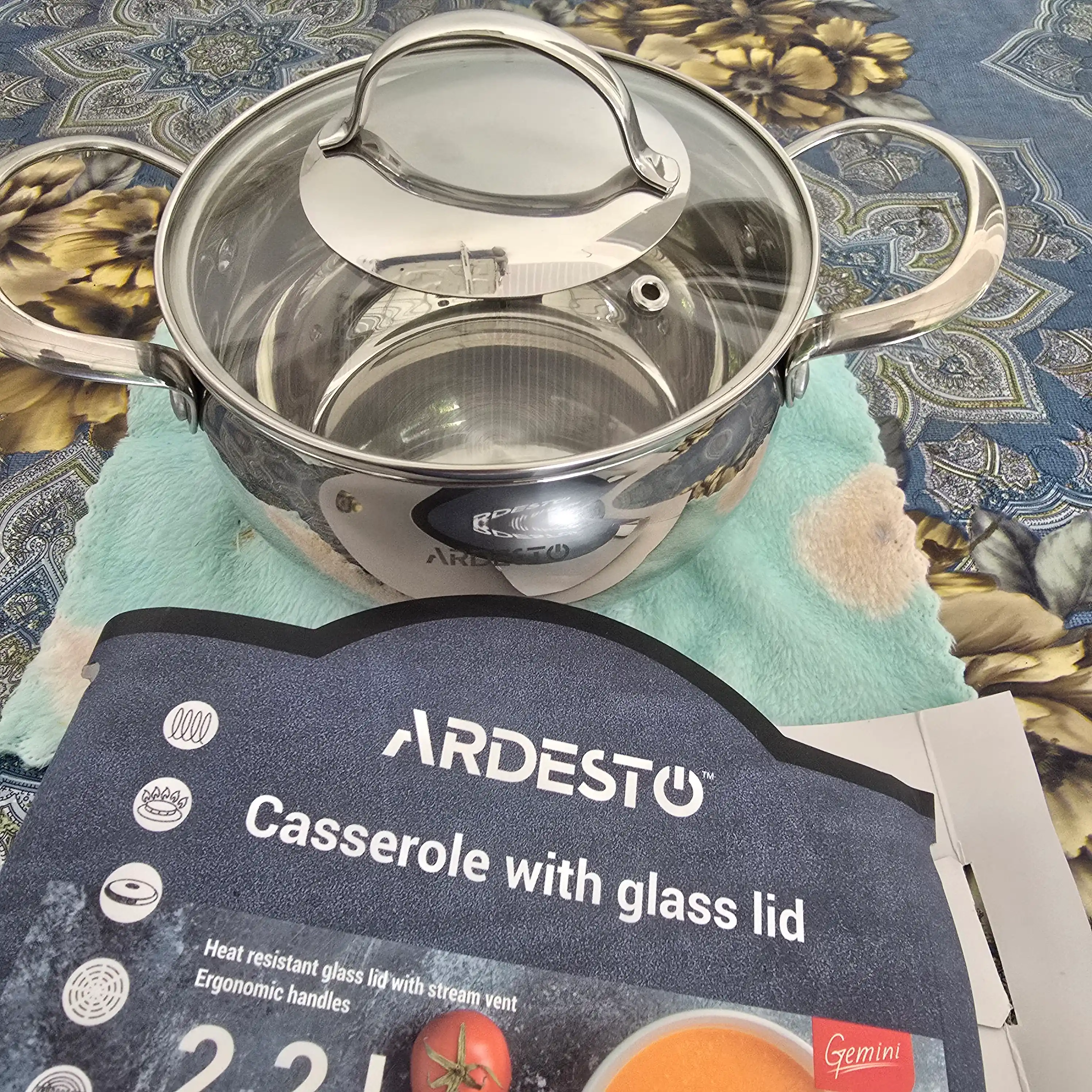 Кастрюля ARDESTO Gemini Liguria,2.2/3/4/5 л ,16/18/20/22 см,нержавеющая сталь, AR4350GB