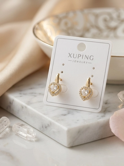 Стильные серьги Xuping Jewelry с камнями | Женская бижутерия — SAYONA-XUPINGZIRAK-ОЛИВК