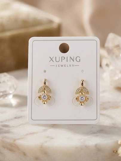 Стильные серьги Xuping Jewelry с камнями | Женская бижутерия — SAYONA-XUPINGZIRAK-СЕРЕБРН