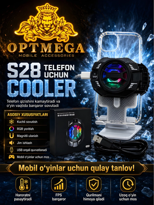 Telefonlar va smartfonlar uchun sovutgich.-01;-15 OPTMEGA