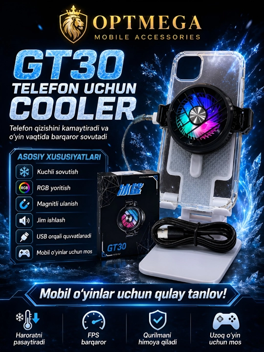 Telefonlar va smartfonlar uchun sovutgich.-01;-15 OPTMEGA