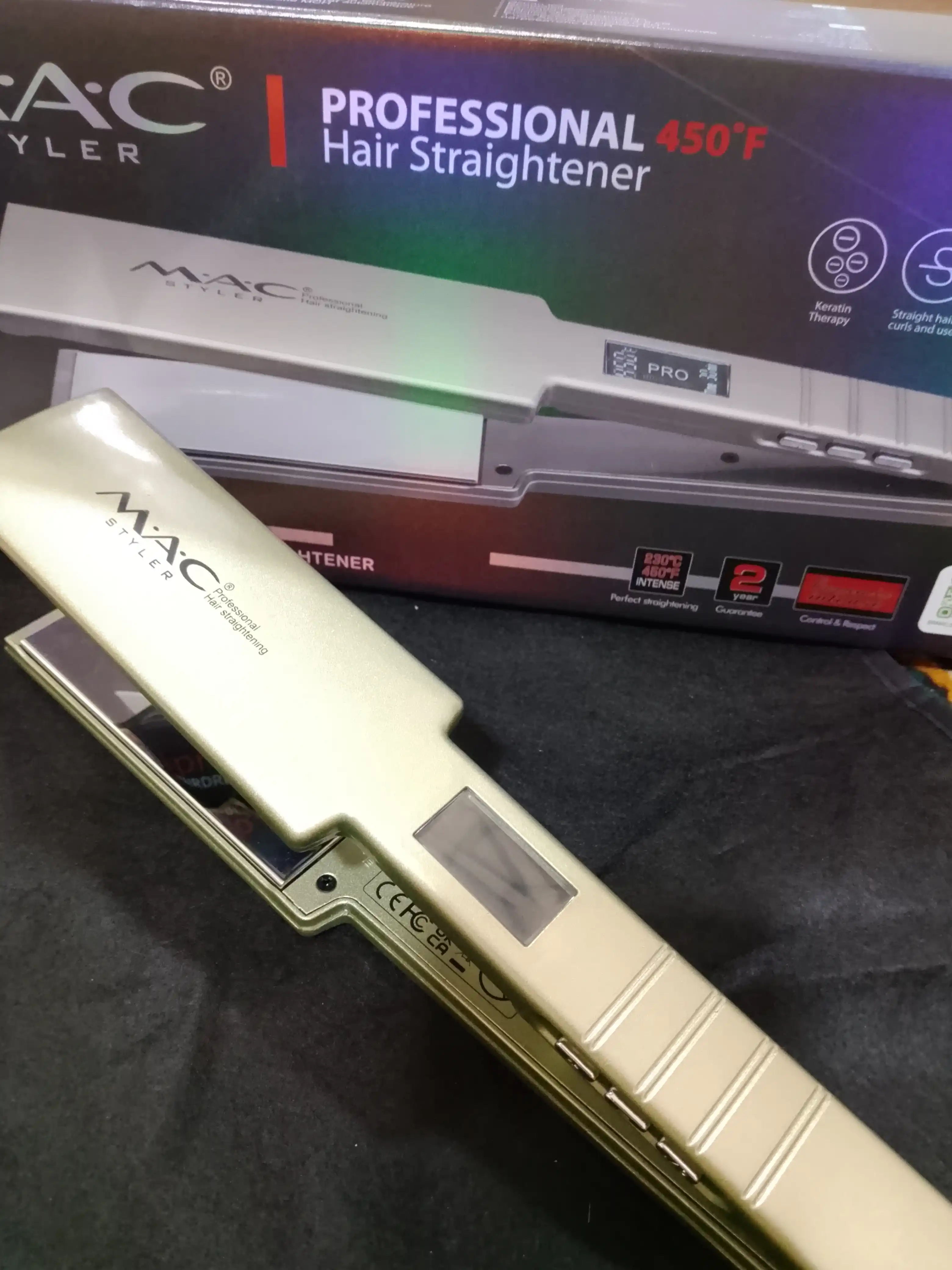 Soch dazmoli MAC Styler, soch tekislagich, titan plastinali, 6 rejim, ayollar uchun