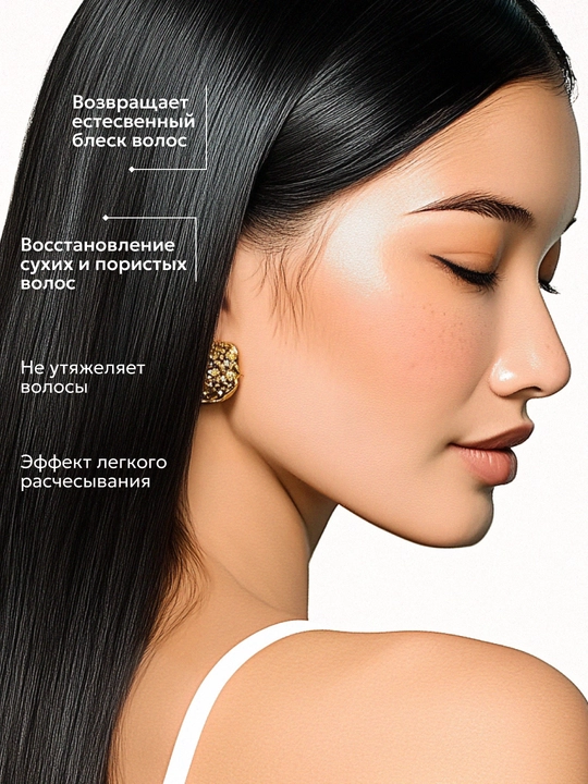 Keratin va ipakli soch chayish balzami, SEMILY konditsioneri, 400 ml