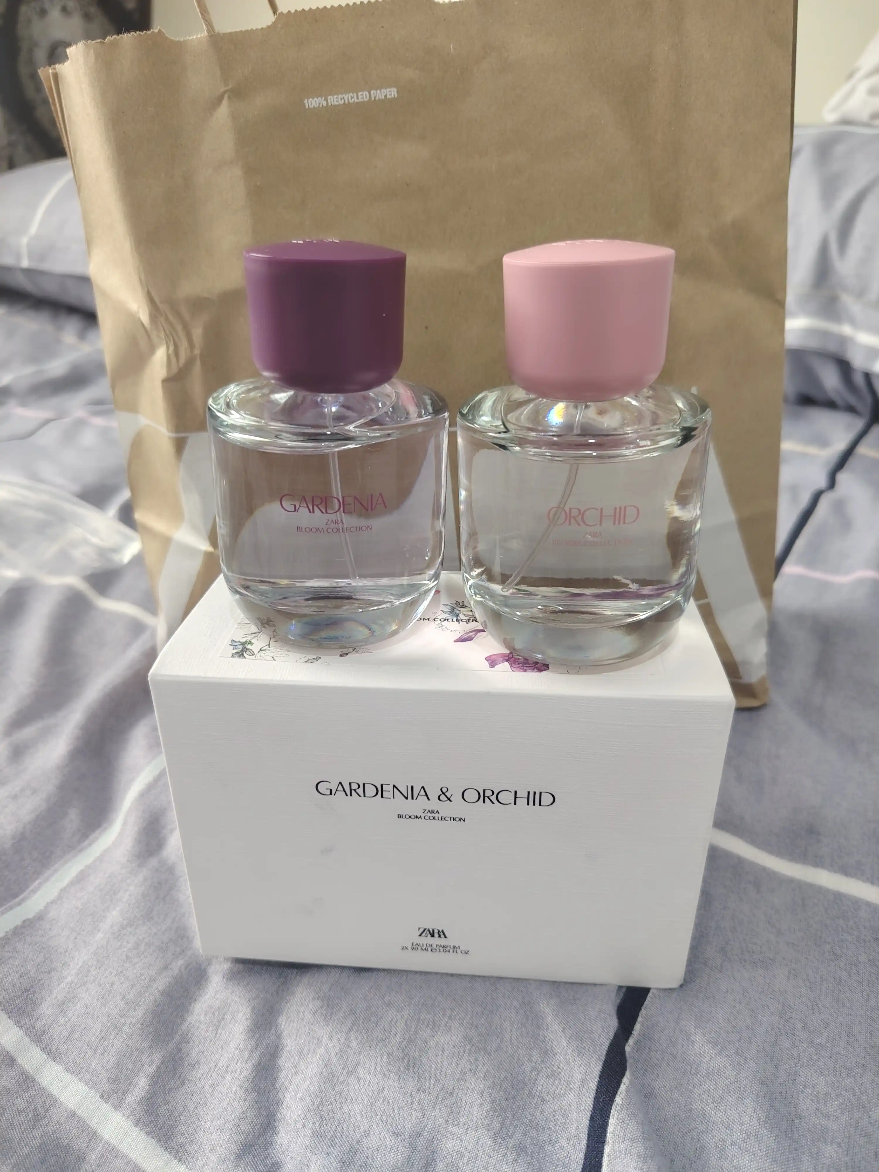 Parfyumlangan suv Zara Gardenia + Orchid, ayollar uchun 30+30, 90+90, ml