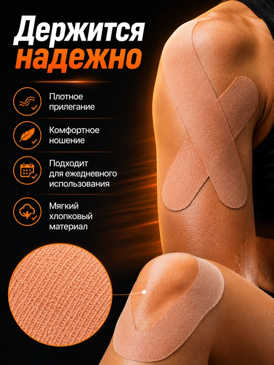 Кинезио тейп для тела и лица, спортивный пластырь, лента для тейпирования, 2.5 см * 5 м