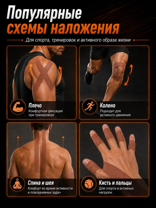 Кинезио тейп для тела и лица, спортивный пластырь, лента для тейпирования, 2.5 см * 5 м