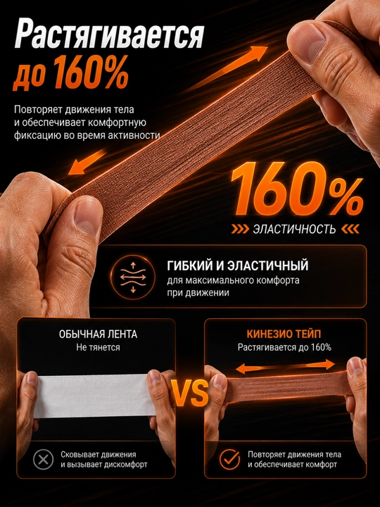 Кинезио тейп для тела и лица, спортивный пластырь, лента для тейпирования, 2.5 см * 5 м
