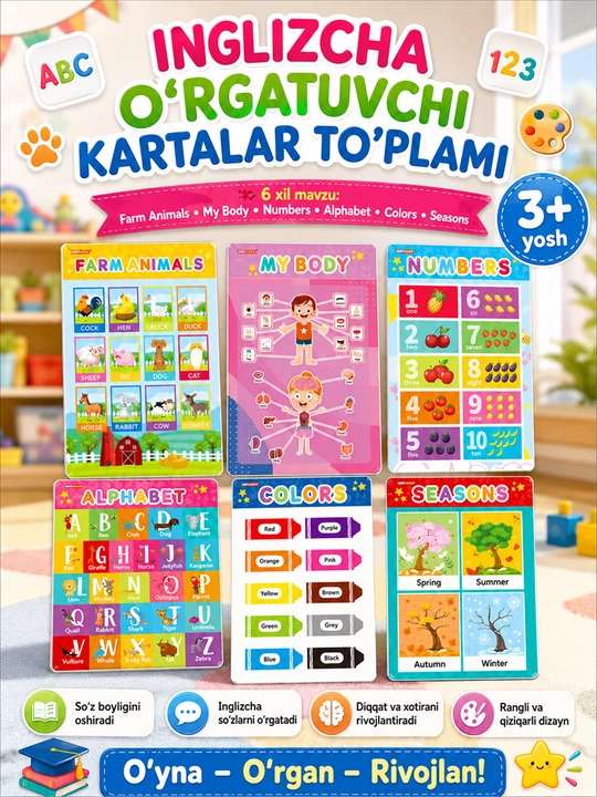 Devoriy o‘quv plakati 3+ - 