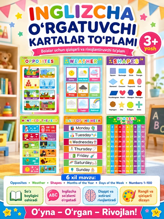 Devoriy o‘quv plakati 3+ - 