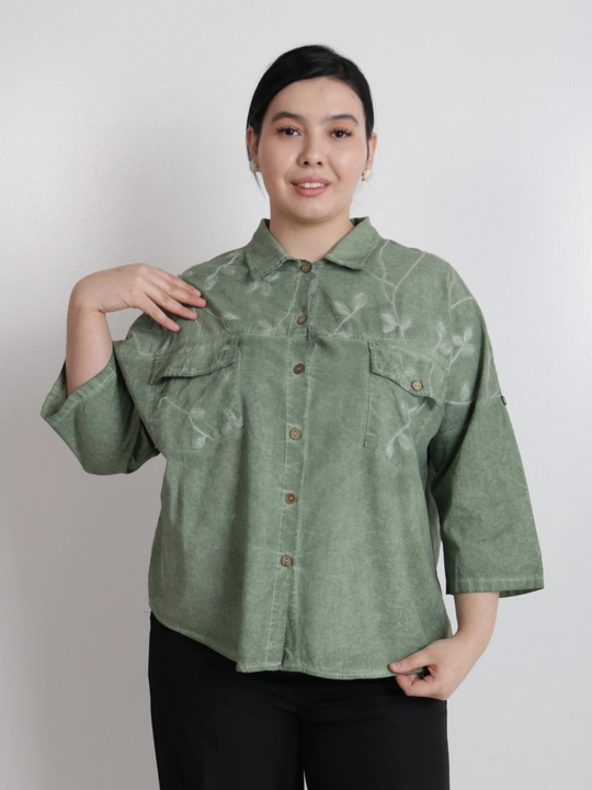 Женская рубашка, на пуговицах, хлопок, oversize, лёгкая, повседневная
