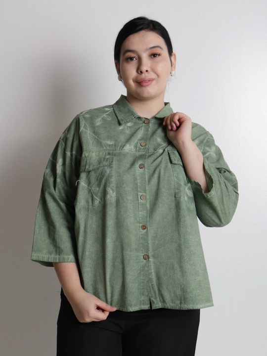 Женская рубашка, на пуговицах, хлопок, oversize, лёгкая, повседневная