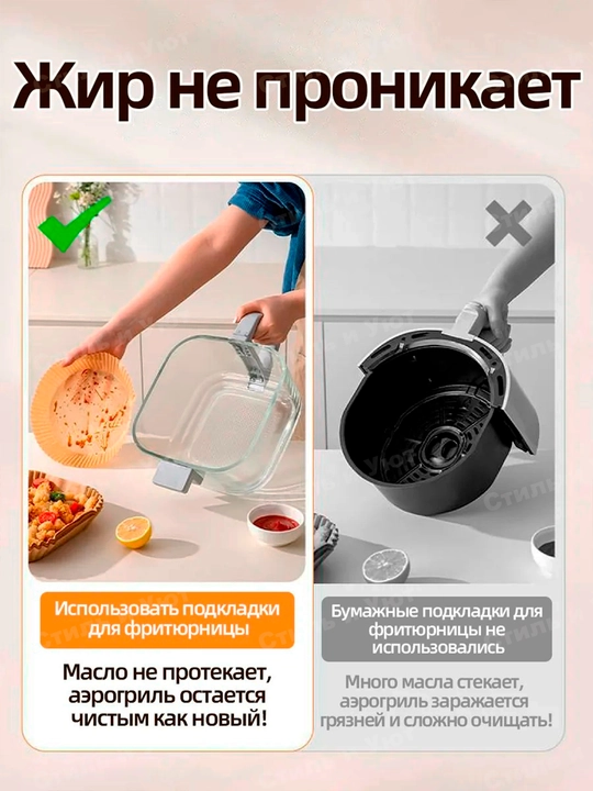 Бумага для аэрогриля, фритюрницы, микроволновки, мультиварки пергамент для выпечки