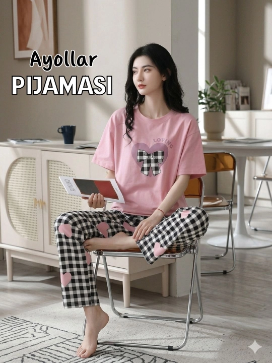 Ayollar uchun chiroyli koʻrinishdagi qulay va yumshoq zamonaviy pijama