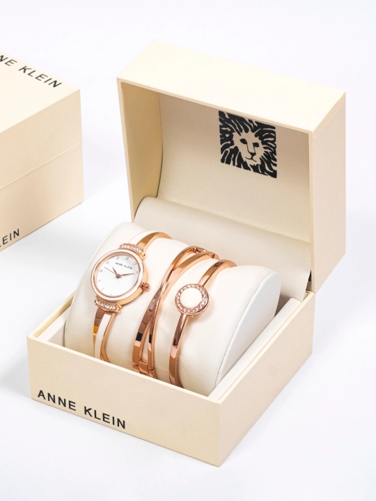 Anne Klein AK3292 ayollar soati, ikkita bilaguzuk to‘plami