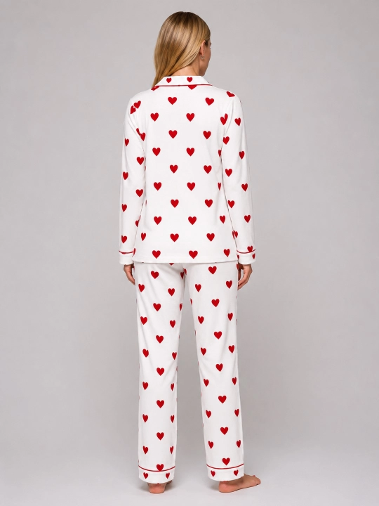 Ayollar uchun pijama to‘plami UzLook, paxtali, uzun yengli  S-2XL