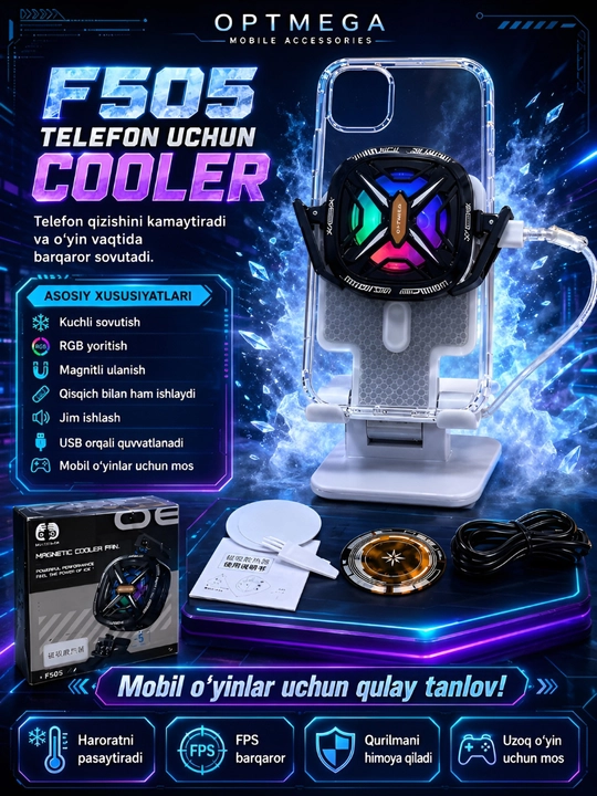 Telefonlar va smartfonlar uchun sovutgich.-01;-15 OPTMEGA