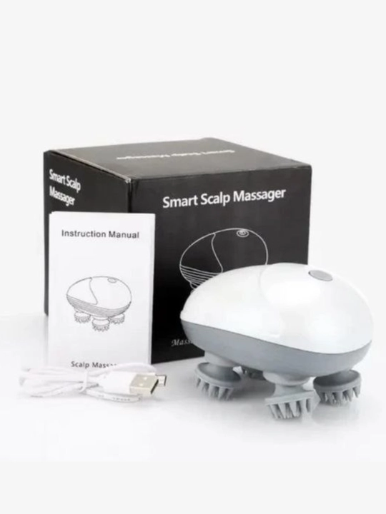 Bosh massajeri mini elektr scalp massager bosh terisi massaj apparati USB zaryadkali - 