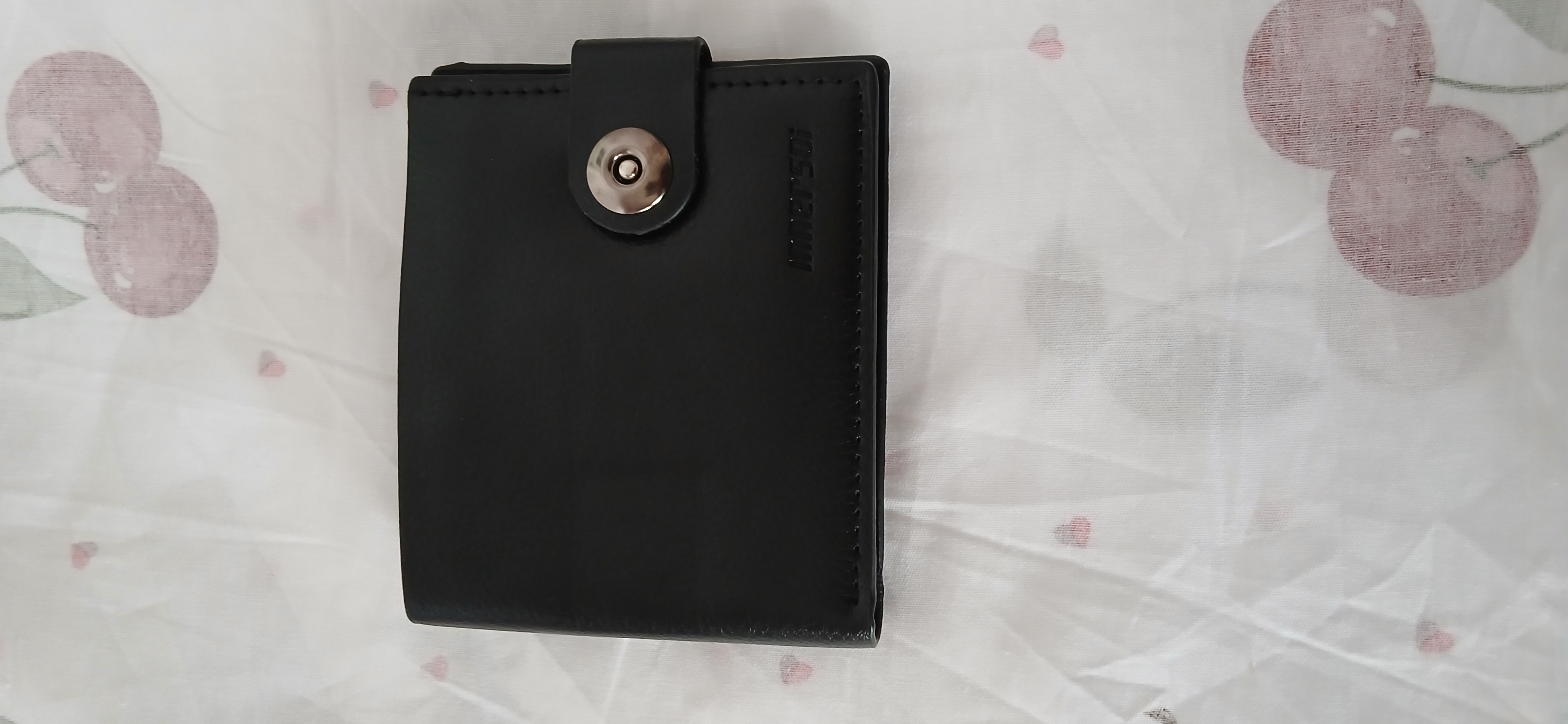 Erkaklar hamyoni, portmone, tugmali qulflash eko charm kashelek, o'lcham 12 * 10 sm
